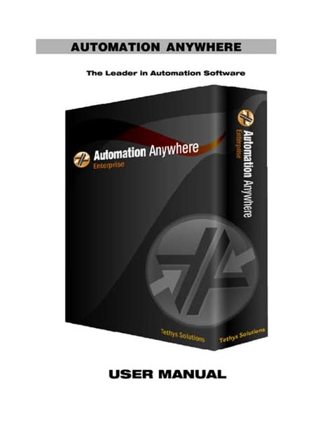 automation anywhere user manual.